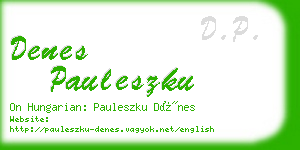 denes pauleszku business card